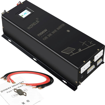7000W Split-phase Pure Sine Wave Inverter Battery 24V/36V/48V/60V/96 DC to 110/220V,120/240V AC Converter Power Bank Solar Panel - 54Grid - Renewable Energy Store