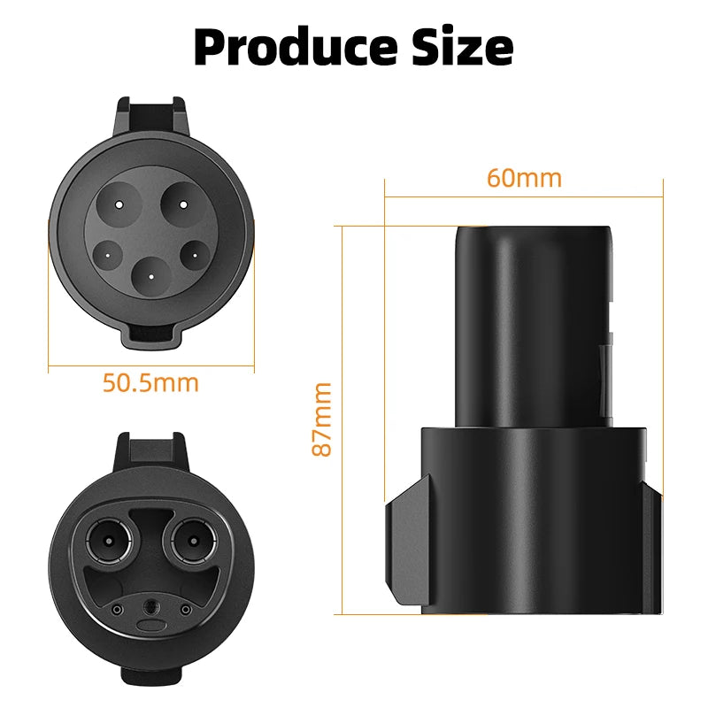 feyree EV Charger Adapter Type1 J1772 to Tesla TS-NACS Socket EVSE Conversion Socket for Electric Vehicle Car Tesla Model3/Y/S/X
