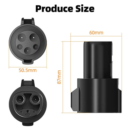 feyree EV Charger Adapter Type1 J1772 to Tesla TS-NACS Socket EVSE Conversion Socket for Electric Vehicle Car Tesla Model3/Y/S/X