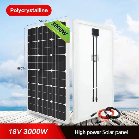 1000W 2000W 3000W Solar Panel 18V High Efficiency Outdoor Charging by 54Grid - Renewable Energy Store