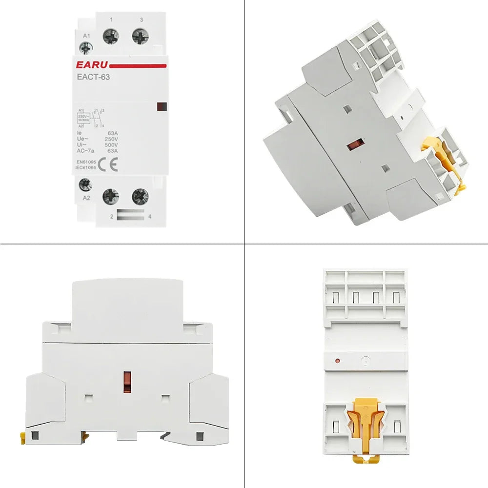 2P 4P 16A 20A 25A 32A 50A 40A 63A AC 220V 50 60Hz Din Rail Household Modular AC Contactor Switch Controller DIY Smart Home Hotel by 54Grid - Renewable Energy Store