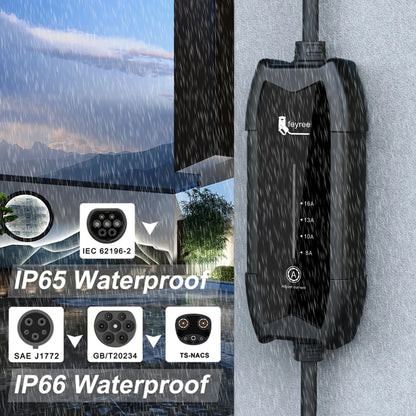 feyree 3.5kW 16A 1Phase Adjustable Current Portable EV Charger Fast Charging with TS-NACS Charger Plug Compatible for Tesla Cars