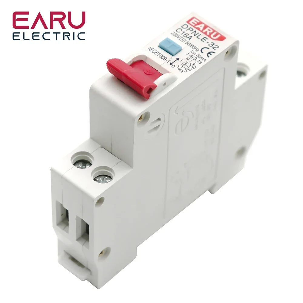 18MM RCBO Type AC Residual Automatic Circuit Breaker 6KA 1P+N 2P 16A 20A 230V With Over Current Leakage Protection 30mA EKL9-40 by 54Grid - Renewable Energy Store