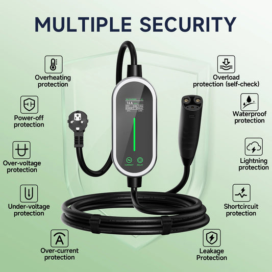 AFYEEV 16A 3600W Portable EV Charger For Tesla EU US Plug 5M TS-NACS Electric Car Charger For Tesla Model X/Y/S/3/Cybertruck