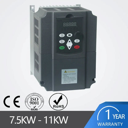 AC Drive VFD Inverter, 1 Phase 220V to 3 Phase 380V Conversion, Supports Motor Powers 5.5KW/7.5KW, 50hz or 60hz by 54Grid - Renewable Energy Store