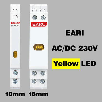 10/18mm Rail Indicator Light AC DC 220V 230V LED Dual Color