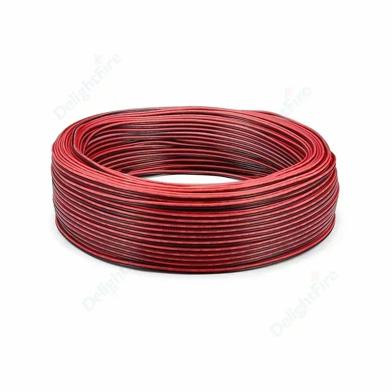 2Pin LED Extension Cable 28 26 24 22 20 18 16 AWG Red Black Tinned Copper 12V Wire by 54Grid - Renewable Energy Store