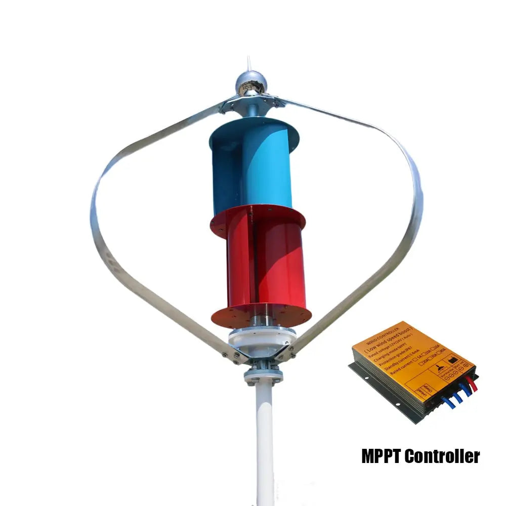 800W 1000W Vertical Axis Wind Turbine Generator 12V 24V Windmill 220v AC Output Household Kit With Controller - 54Grid - Renewable Energy Store