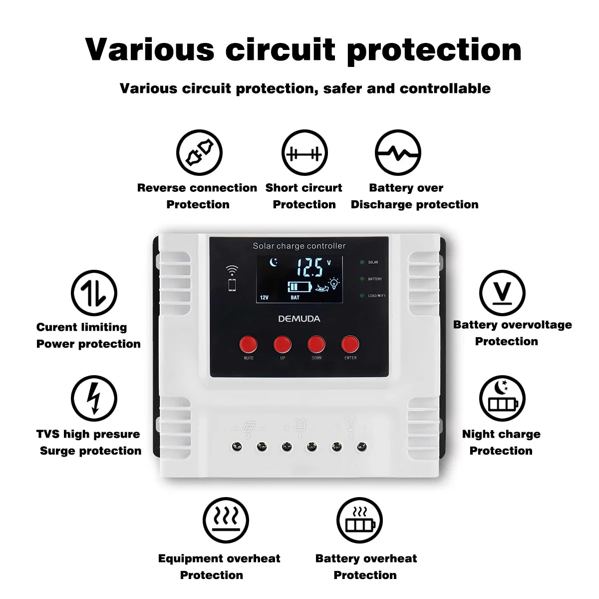 20A 30A 40A 50A 60A Solar Charge Controller With WiFi APP Control For 12V 24V 48V Battery by 54Grid - Renewable Energy Store