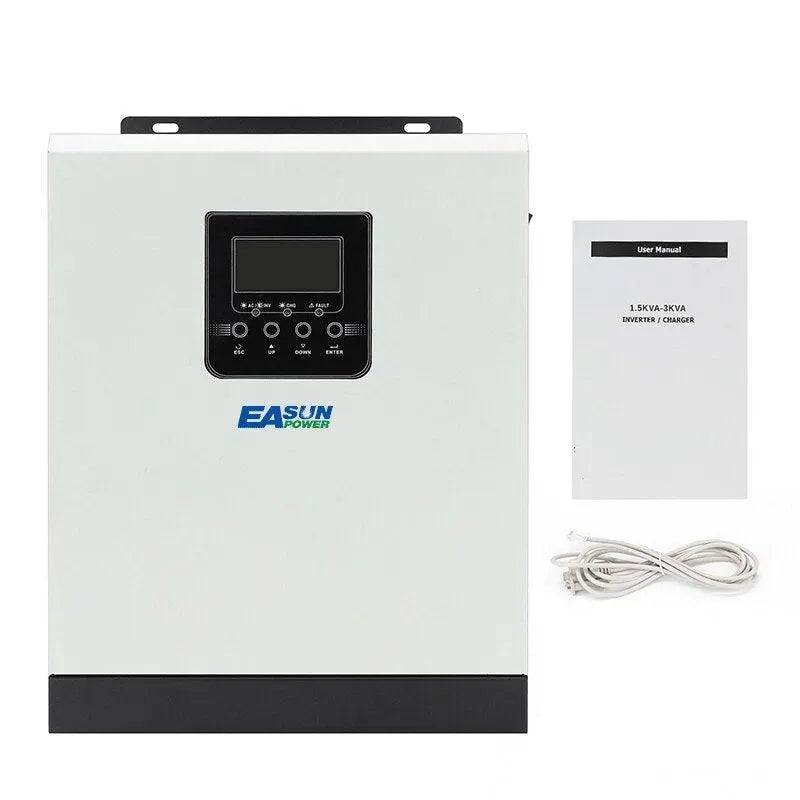 Pure Sine Wave 3000VA 2400W  Hybrid Solar Inverter 24VDC Input 220VAC Output Build in 50A PWM Solar Charger Controller&amp;AC charger - 54Grid - Renewable Energy Store