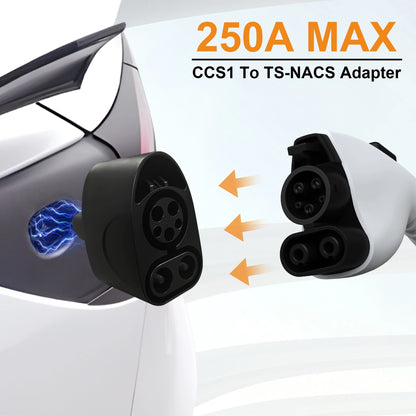 feyree CCS1 to TS-NACS  Adapter 250A DC Fit for Tesla Model 3/X/Y With TS-NACS Charging Port Support CCS1 Charger