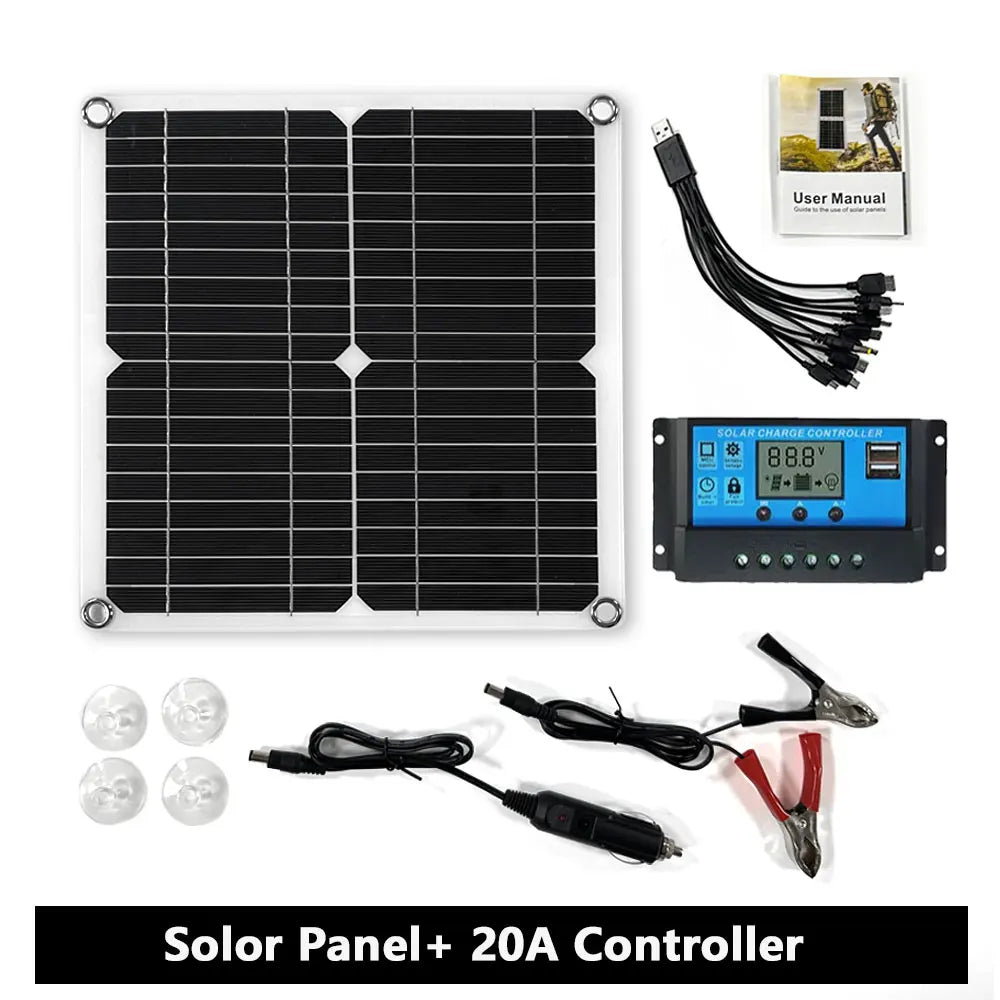 400W Flexible Solar Panel 12V Battery Charger Dual USB Power Bank for Phone Car Yacht RV by 54Grid - Renewable Energy Store
