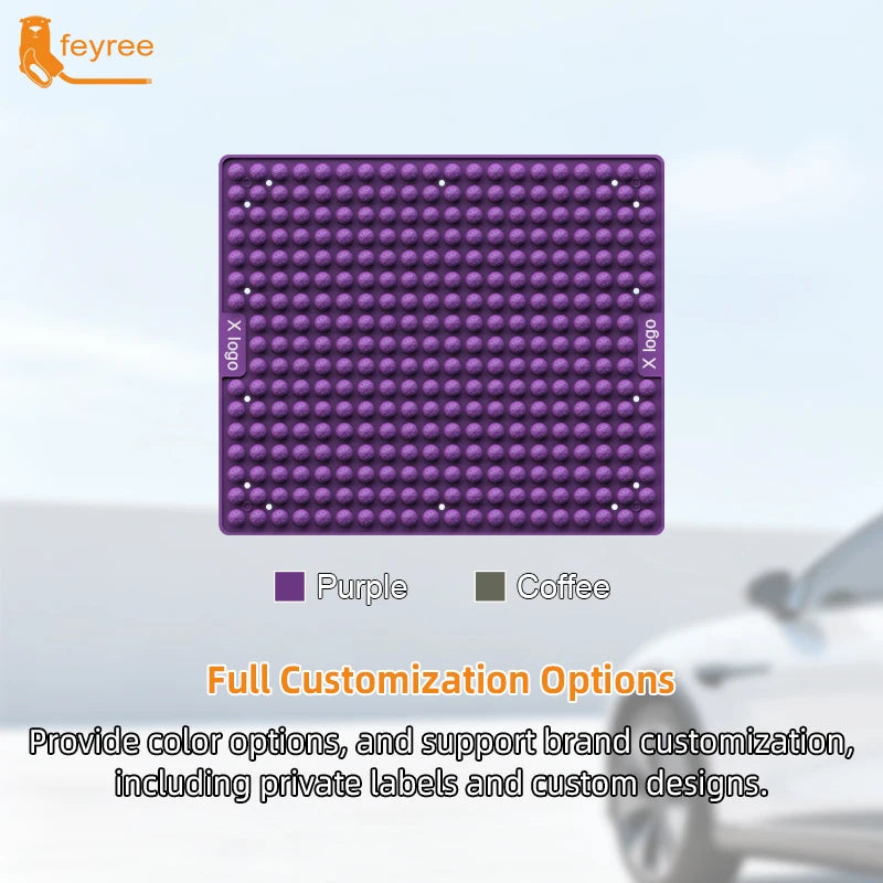 feyree EV Seat Cushion with Air Cell Matrix Design Built-in Negative Ions Silicone Air-Cushion Seat Pad for Electric Vehicles