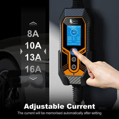 feyree GB/T Portable EV Charger 16A 11kW 3P Wifi APP Control Newly Version EVSE Charger Box Holder and Adapter for Electric Car