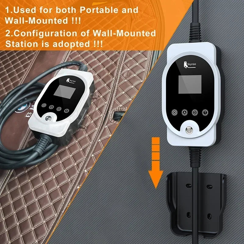 feyree GB/T Socket 11KW 16A 3Phase EV Charger EVSE Wallbox Smart APP Control EV Charging Station CEE Plug for Electric Vehicle by 54Grid - Renewable Energy Store