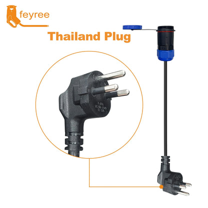 Feyree 7kW Portable EV Charger Replaceable Power Side Plugs Compatible with Multi-Country Charging Standard for Universal Use