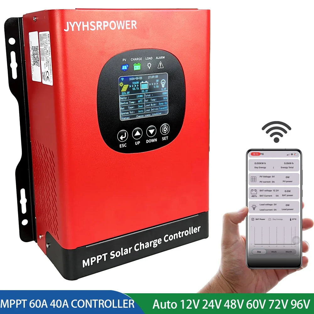30A 40A 50A 60A 230VDC MPPT Solar Controller With WIFI Monitor by 54Grid - Renewable Energy Store