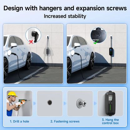 AFYEEV 16A Portable Type2 IEC62196-2 EV Charger 3600W Type1 SAE J1772 Electric Car Charger GB/T EVSE Charging Cable Wallbox