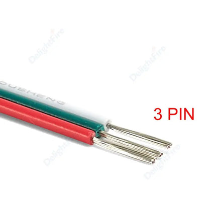3Pin 12V Electronic Cable Tinned Copper 22 20 18 AWG PVC Wire for WS2811 WS2812B LED Strips by 54Grid - Renewable Energy Store