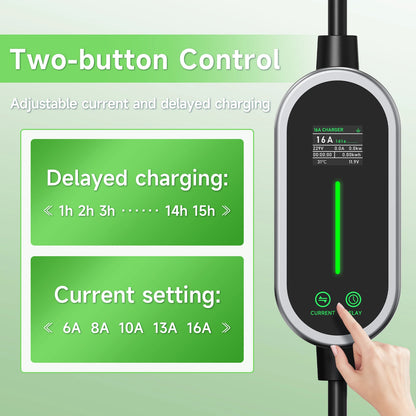 AFYEEV 16A 3600W Portable EV Charger For Tesla EU US Plug 5M TS-NACS Electric Car Charger For Tesla Model X/Y/S/3/Cybertruck