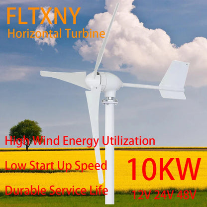 10KW 12V 24V 48V Wind Turbine Power Generator Gasoline Portable Generator For Home With MPPT Controller Pure Sine Wave Inverter by 54Grid - Renewable Energy Store