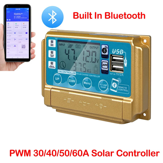 30A/40A/50A 60A Solar Panel Charge Controller With Bluetooth by 54Grid - Renewable Energy Store