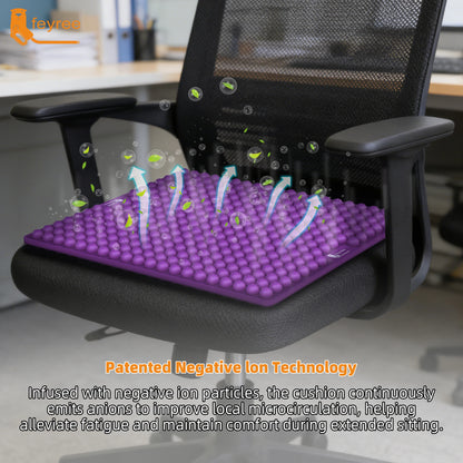 feyree EV Seat Cushion with Air Cell Matrix Design Built-in Negative Ions Silicone Air-Cushion Seat Pad for Electric Vehicles