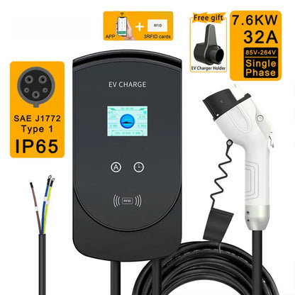 DIBO EV Charging Station 32A Electric Vehicle Car Charger EVSE Wallbox Wallmount 7.6/11/22KW Type 2 Cable IEC62196 APP Control - 54Grid - Renewable Energy Store