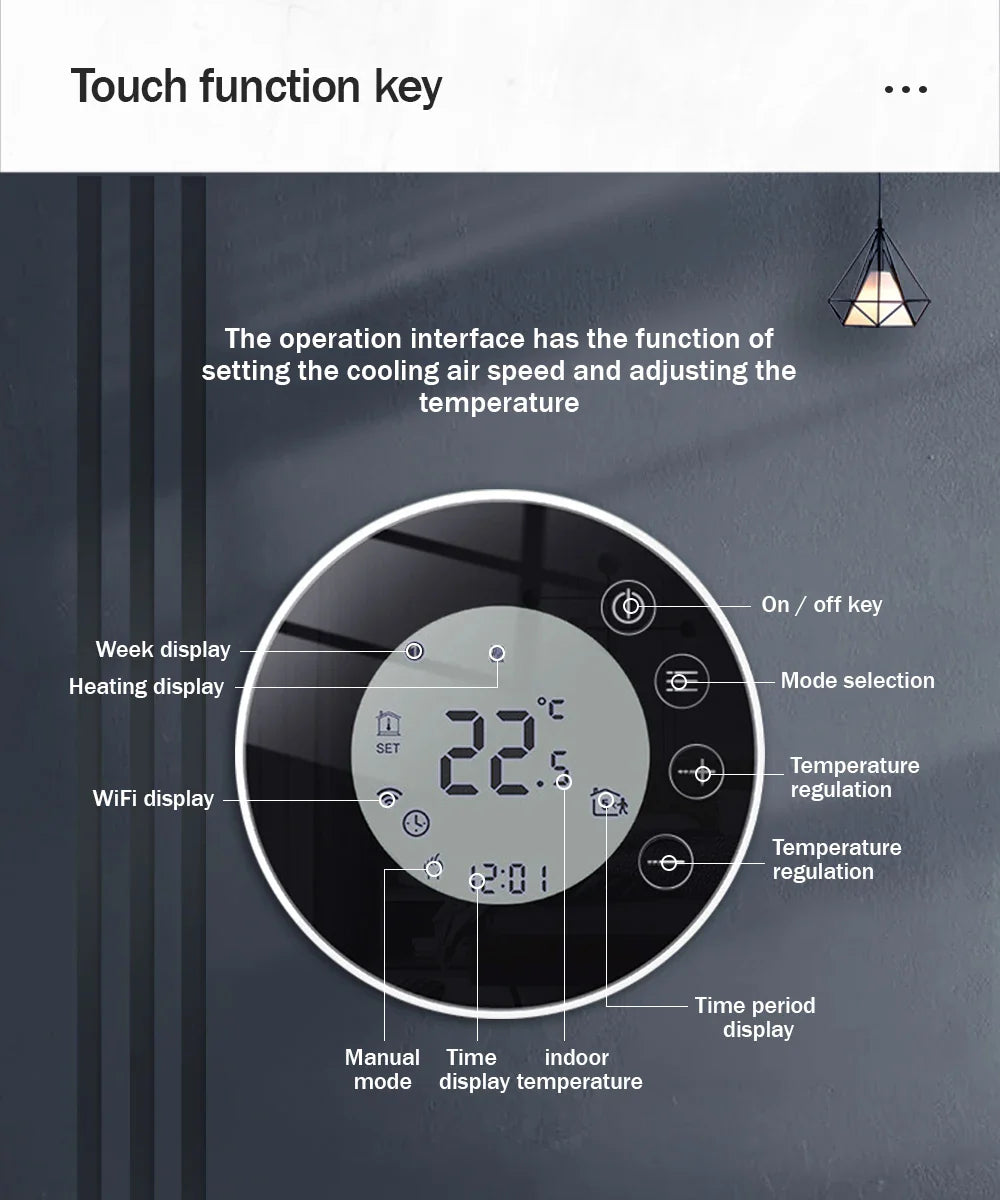X7 TUYA APP WiFi Smart Thermostat Temperature Controller Floor Heating TRV Water Gas Boiler Remote Control for Alexa Google Home by 54Grid - Renewable Energy Store