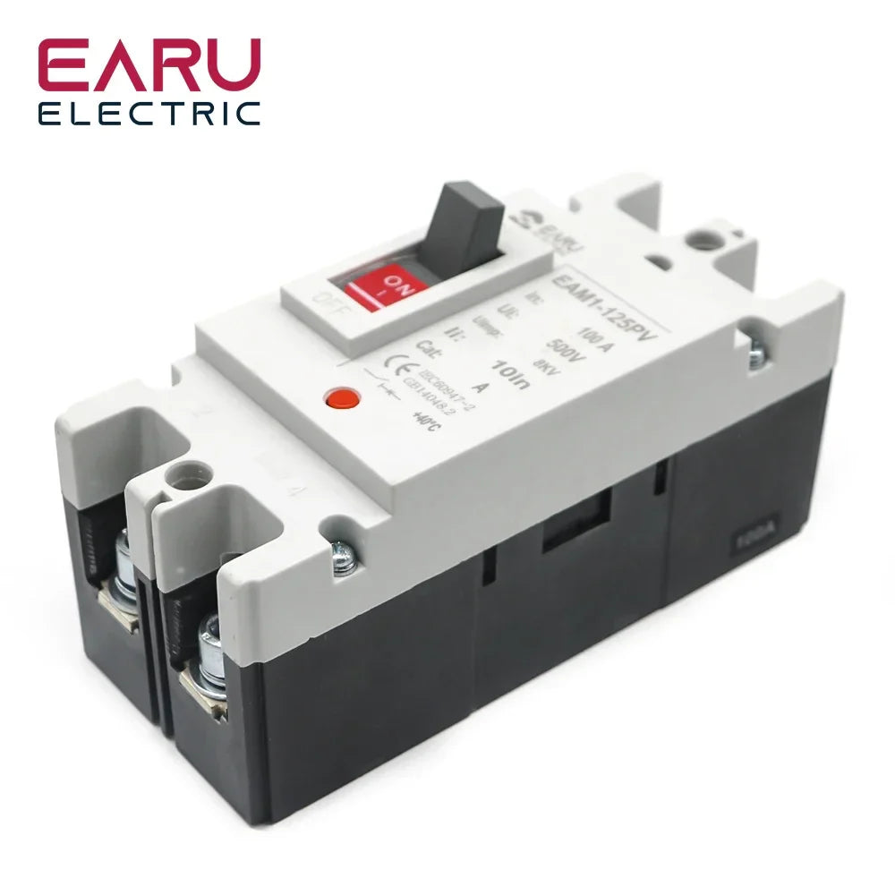 DC 250V 500V DC Solar Molded Case Circuit Breaker MCCB Overload Protection Switch Protector for Solar Photovoltaic PV 100A 125A by 54Grid - Renewable Energy Store