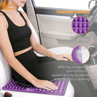feyree EV Seat Cushion with Air Cell Matrix Design Built-in Negative Ions Silicone Air-Cushion Seat Pad for Electric Vehicles