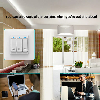 WiFi Timer Curtain Switch Controller for Roller Shutter Electric Motor TUYA Smart Life Smart Home Automation Google Home Alexa by 54Grid - Renewable Energy Store