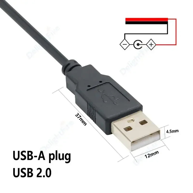 5V 12V USB 2.0 Plug Pigtail Power Supply Extension Cables by 54Grid - Renewable Energy Store