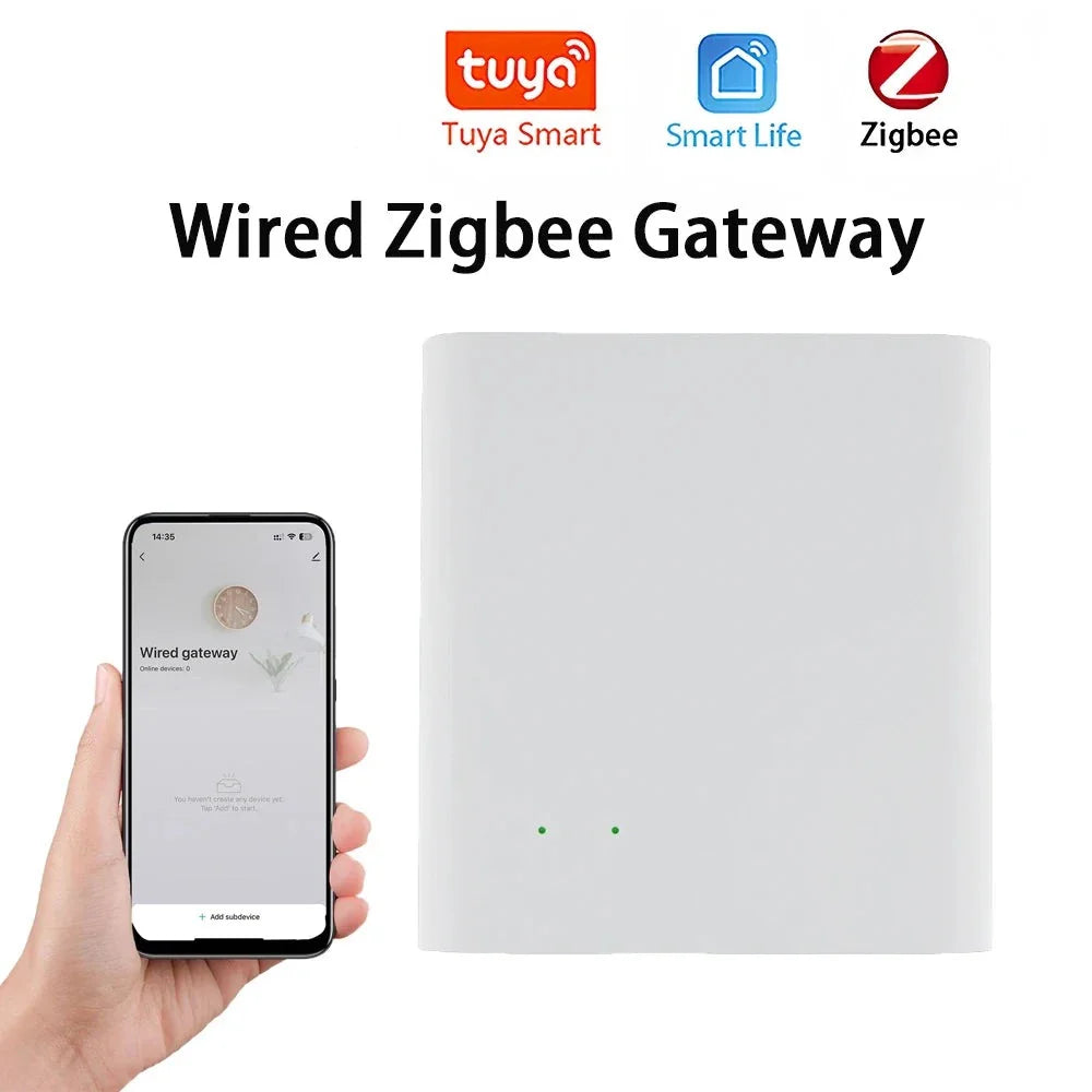 Tuya APP Wired Zigbee Bridge Smart Home Zigbee Gateway Hub Remote to Control Zigbee Devices Smart Life APP for Alexa Google Home by 54Grid - Renewable Energy Store
