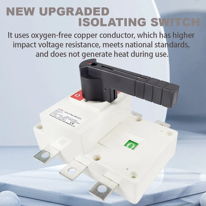 3P AC420/690V 100A 160A 250A Load Isolation Switch Knife Switch Three-Phase Circuit Breaker In-cabinet Transfer Operation Switch