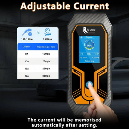 feyree 11KW 16A 3 Phase GB/T Cord EV Charger Adapter Portable Charging Box EVSE Car Charger with 5m Cable for Electric Vehicle