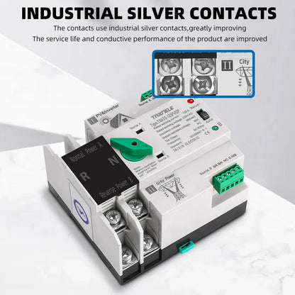 Dual Power Automatic Transfer Selector Switches Uninterrupted 63/ 100/ 125A photovoltaics solar by 54Grid - Renewable Energy Store