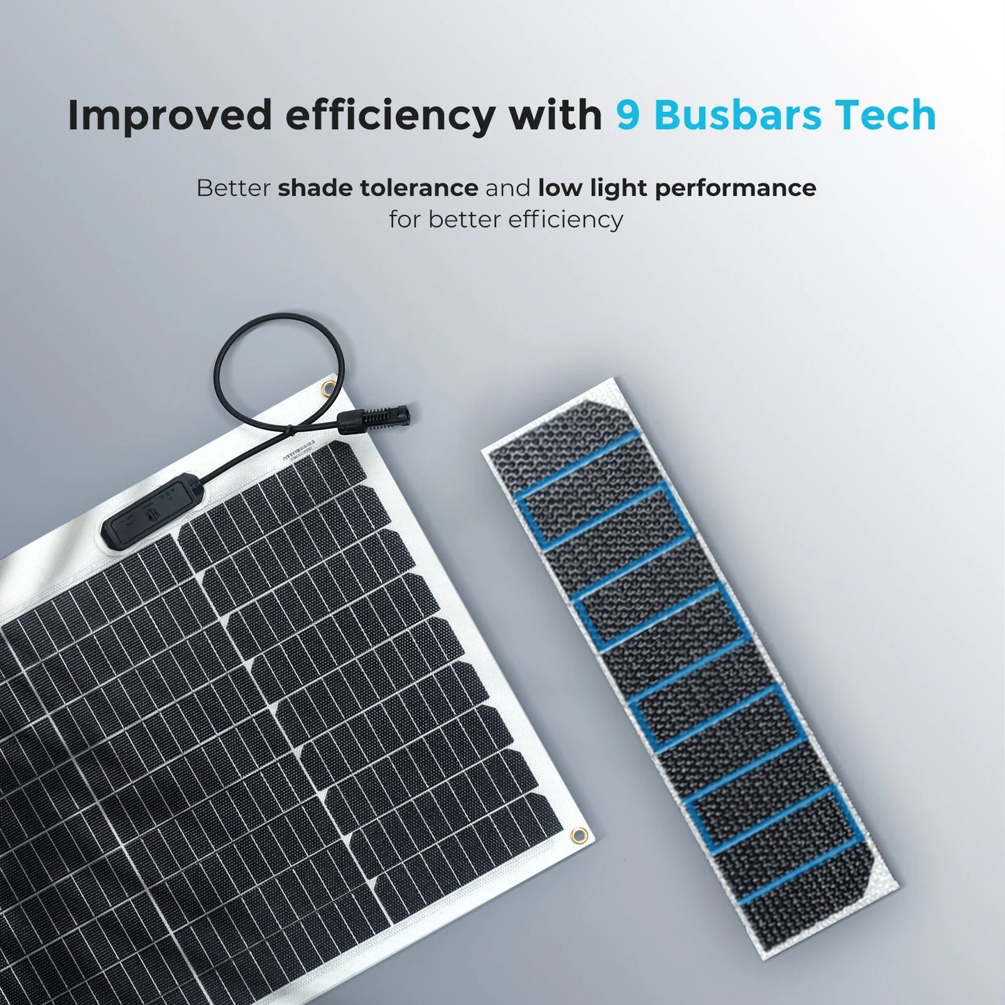 Solar Panel 50W 12 Volt Monocrystalline Semi-Flexible Charger by 54Grid - Renewable Energy Store