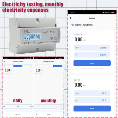 Tuya WiFi ZigBee Three Phase Two-way Bidirectional Energy KWh Meter Monitor Wattmeter Support Modbus RTU 3*85/190V or 230/400VAC by 54Grid - Renewable Energy Store