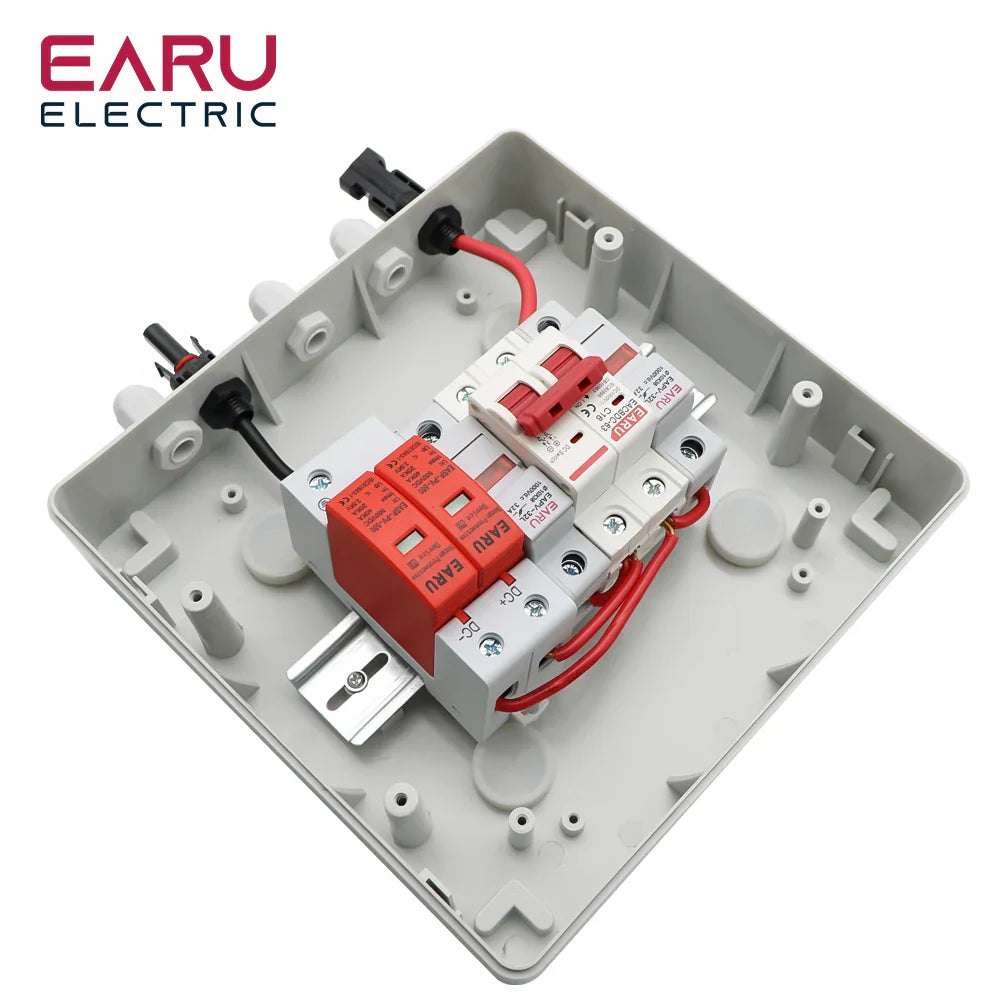500V 1 Input 1 Output Solar photovoltaic PV Combiner Box With Lightning Protection DC Fuse MCB SPD Waterproof Box IP65 by 54Grid - Renewable Energy Store