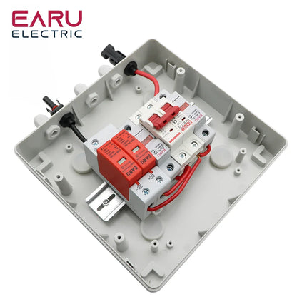 500V 1 Input 1 Output Solar photovoltaic PV Combiner Box With Lightning Protection DC Fuse MCB SPD Waterproof Box IP65 by 54Grid - Renewable Energy Store