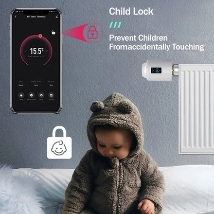 eWeLink App Smart ZigBee Thermostat Radiator TRV Programmable Actuator Heating Remote Temperature Controller Alexa Google Home