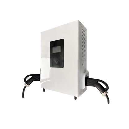 New DC EV Charger WallBox Double Gun 40/60/80kW Output Power With 5m Cable Length CCS2 GBT Plug