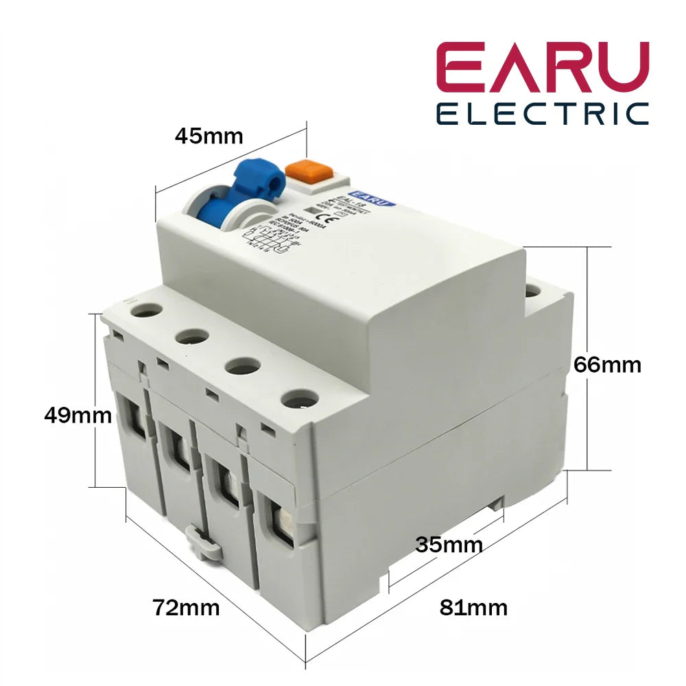 2P 4P 10/30/100/300mA Type AC RCCB RCD ELCB Electromagnetic Residual Current Circuit Breaker Differential Breaker Safety Switch by 54Grid - Renewable Energy Store