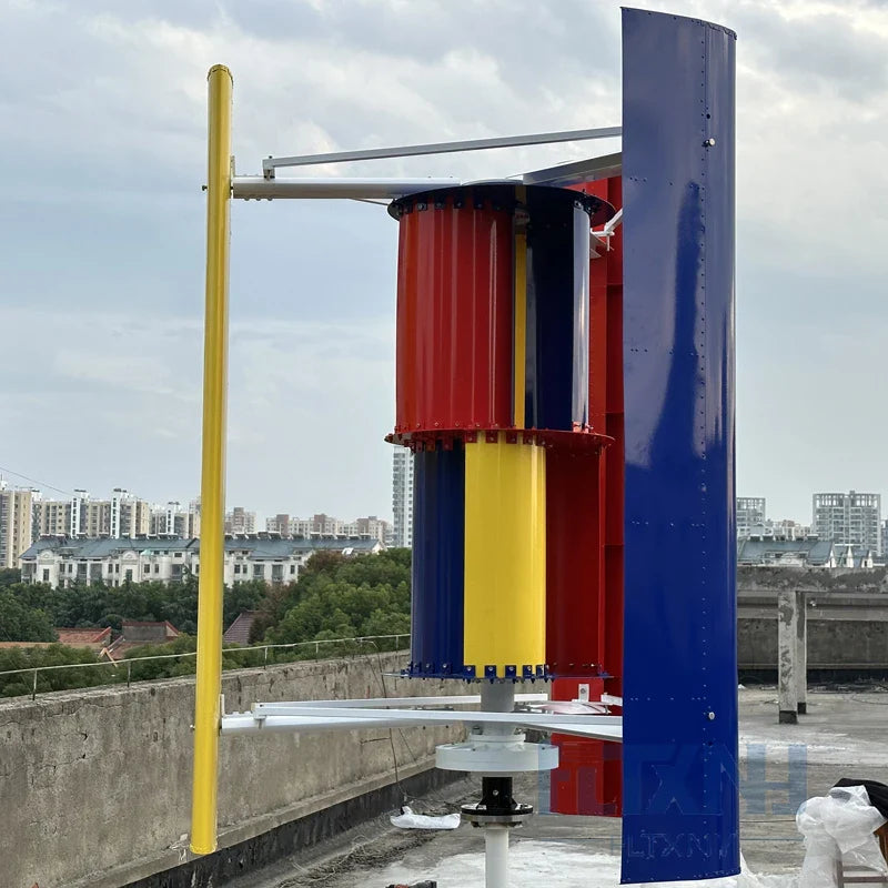 Vertical Axis Maglev Wind Turbine Generator 5000w 6000w 8000w 24v 48v 3 Blades Free Energy for Homeuse Windmills Low RPM by 54Grid - Renewable Energy Store