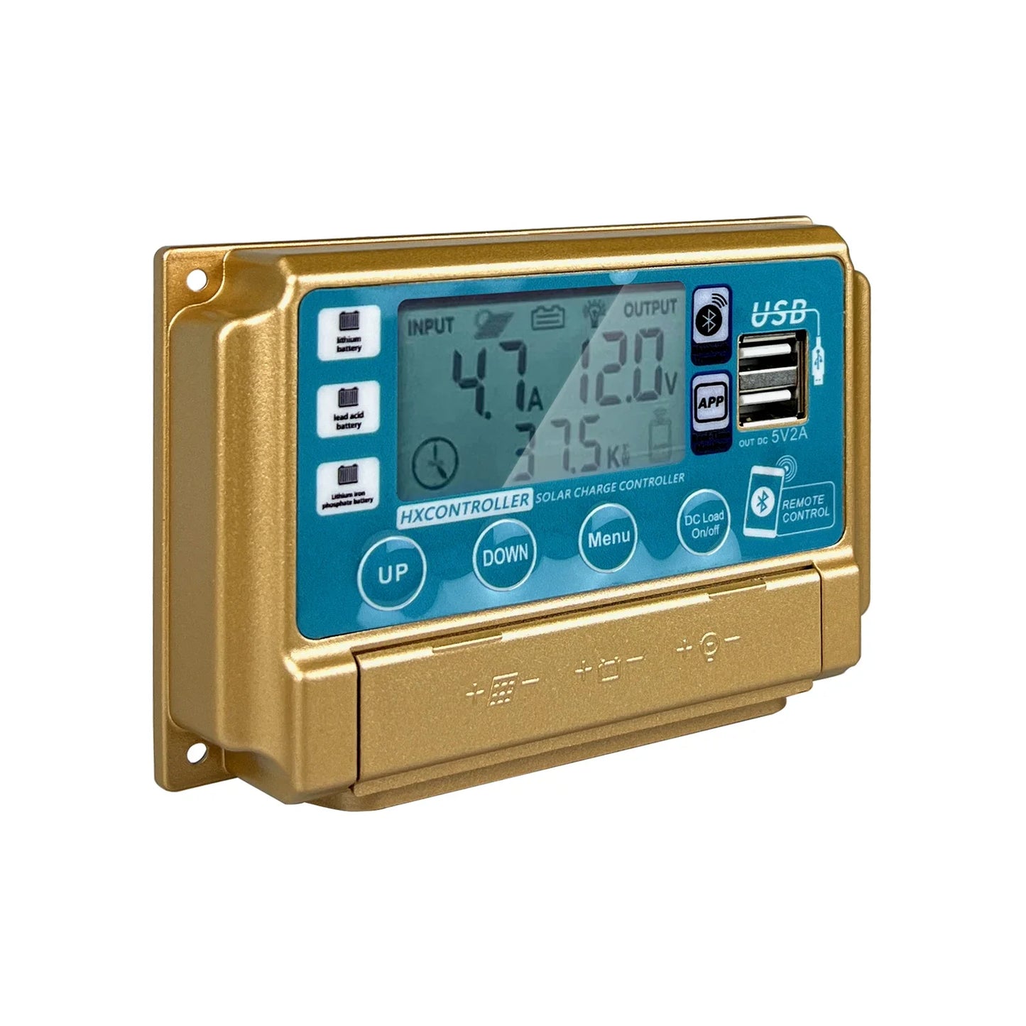 12V/24V 30A/40A/50A/60A Solar Panel Controller Bluetooth LCD Display by 54Grid - Renewable Energy Store