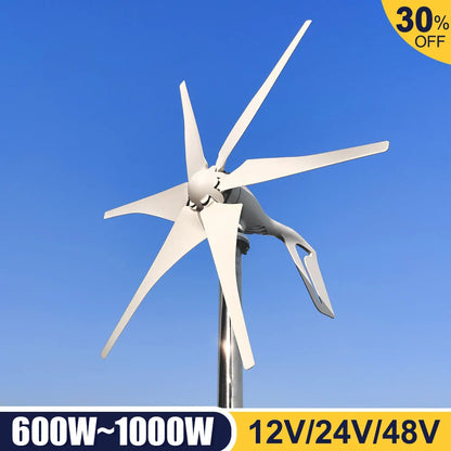 DIDITO 800W  1000W 12V 24V Wind Turbine Generator Complete Set Windmill MPPT/Charge Controller Small  Generador Electrico - 54Grid - Renewable Energy Store