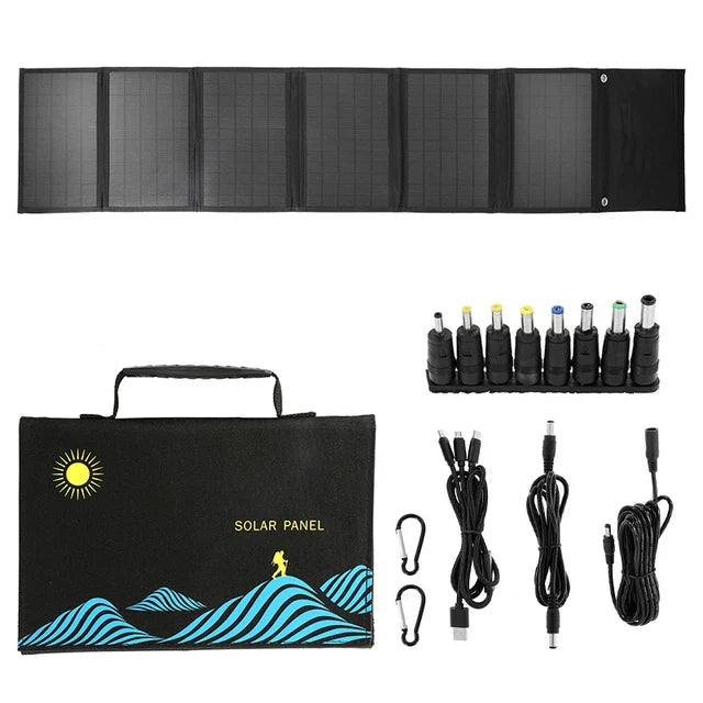 Solar Panel Portable Folding 1000W Bag USB+DC Output Solar Charger Outdoor Power Supply - 54Grid - Renewable Energy Store