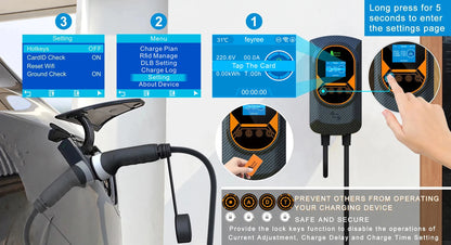 feyree DLB EV Charger Wallbox Type 2 Home Charger Smart Energy Management Balance Charging Plan APP Control EVSE Charger Station