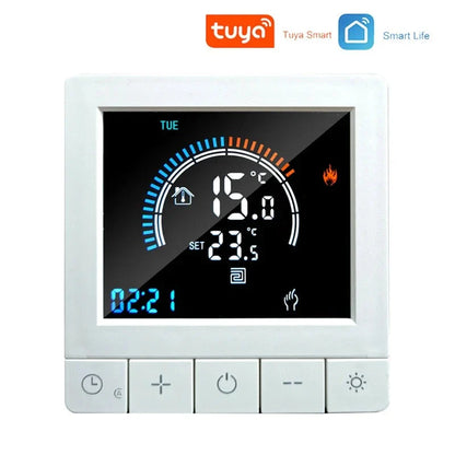 TUYA WiFi Smart Thermostat Temperature Controller For Electric Floor Heating Water Gas Boiler Digital LCD Display Wall Mounted by 54Grid - Renewable Energy Store